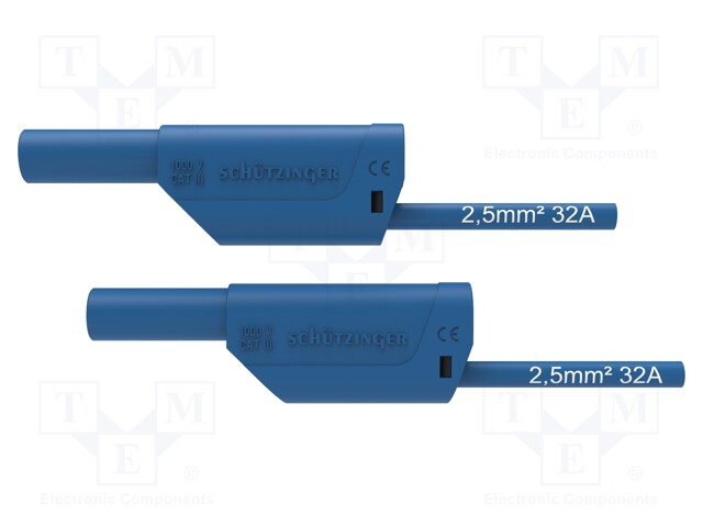 Test lead; 32A; 4mm banana plug-4mm banana plug; Urated: 1kV