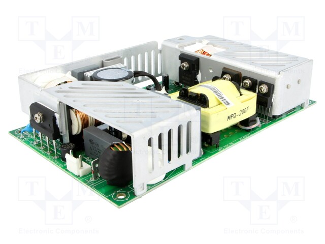 Power supply: switched-mode; 200W; 127÷370VDC; 90÷264VAC; OUT: 4