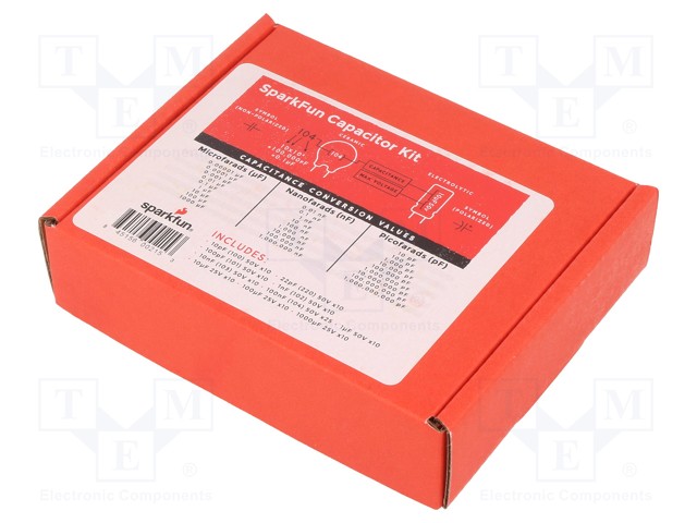 Kit: capacitors; No.of val: 10; THT; 10pF÷1mF; Pcs: 115