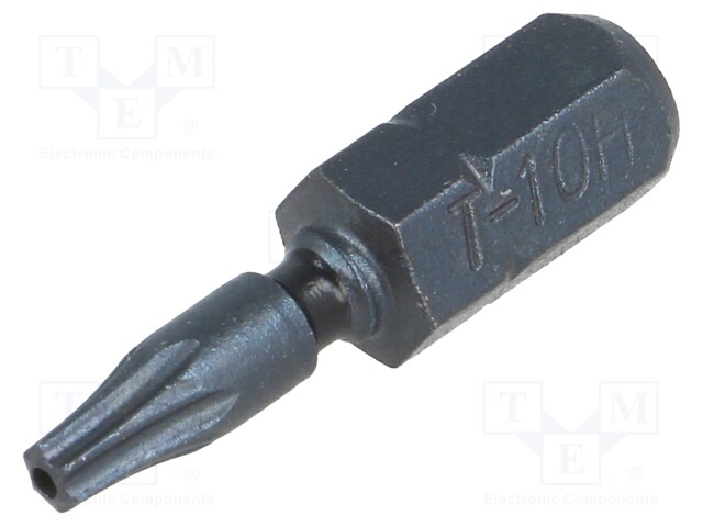 Screwdriver bit; Torx® with protection; T10H; Overall len: 25mm