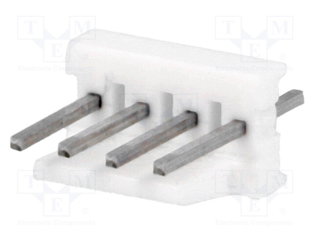 Socket; wire-board; male; PIN: 4; polarized; 2.54mm; THT; MTA-100