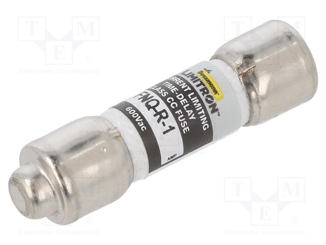 Fuse: fuse; time-lag; 1A; 600VAC; ceramic,cylindrical,industrial