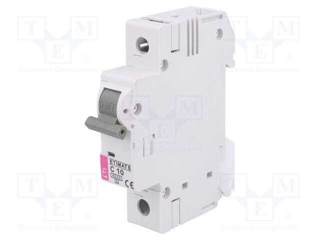 Circuit breaker; 230VAC; Inom: 10A; Poles: 1; DIN; Charact: C; 6kA