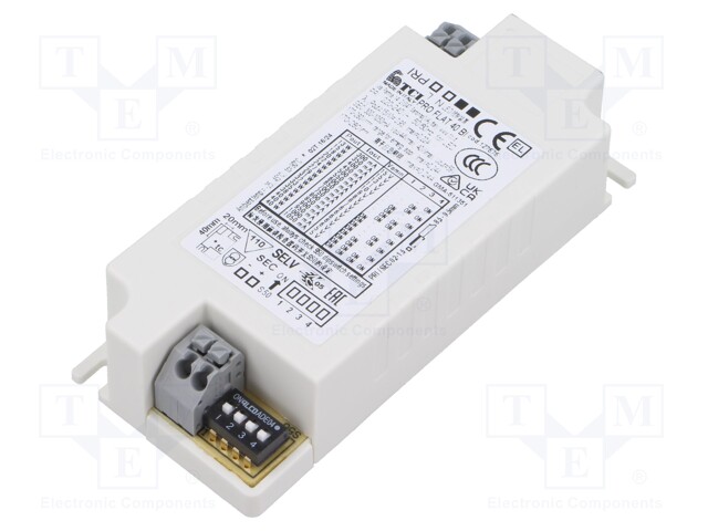 Power supply: switched-mode; LED; 5÷44VDC; 300mA÷1.05A; IP20; 90%