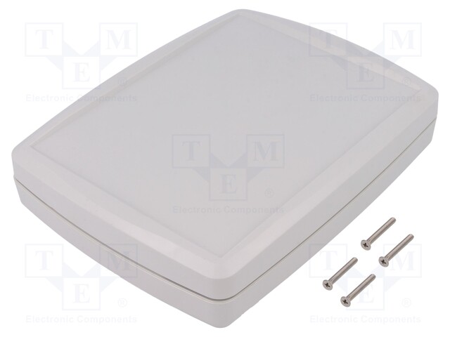 Enclosure: multipurpose; X: 144mm; Y: 184mm; Z: 38mm; ABS; light grey