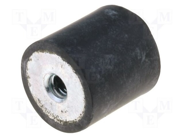 Vibration damper; M10; Ø: 50mm; rubber; L: 50mm; H: 10mm; 2225N