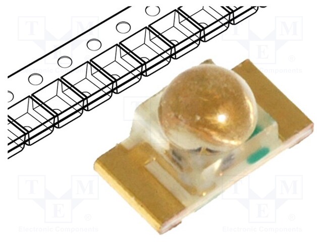 LED; SMD; 1206; yellow; 110÷300mcd; 3.2x1.6x1.8mm; 50°; 2÷2.5V; 20mA