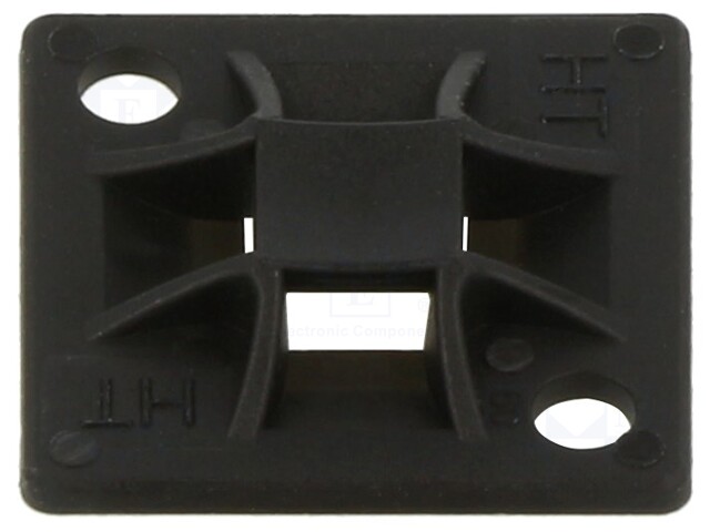 Screw mounted clamp; PA6.6,polyamide; black