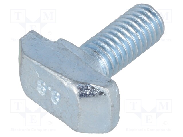 Screw; for profiles; Width of the groove: 8mm; L: 16mm; steel; zinc