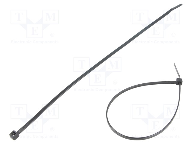 Cable tie; L: 250mm; W: 3.6mm; polyamide; 177N; black; Ømax: 66mm