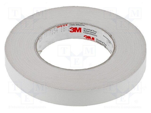 Tape: electrical insulating; W: 19mm; L: 55m; D: 177um; white; 5%