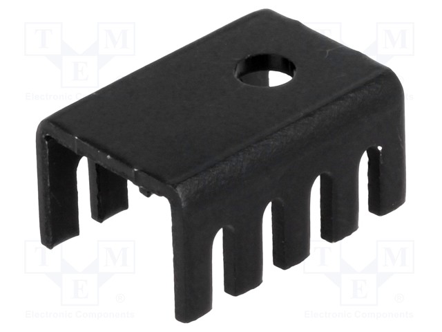 Heatsink: moulded; U; TO220; black; L: 19.05mm; W: 13.21mm; H: 9.53mm