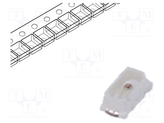 LED; SMD; 0603; red; 150÷250mcd; 1.65x0.8x0.55mm; 120°; 1.6÷2.4V