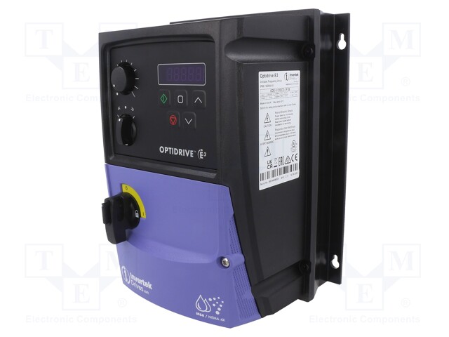 Vector inverter; Max motor power: 1.5kW; Usup: 200÷240VAC; IN: 4