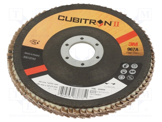 Flap grinding wheels; Ø: 125mm; Øhole: 22mm; Granularity: 40