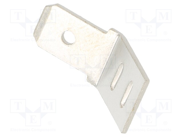 Terminal: flat; 6.3mm; 0.8mm; male; welding; steel; nickel plated