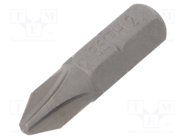 Screwdriver bit; Phillips; PH2; Overall len: 25mm