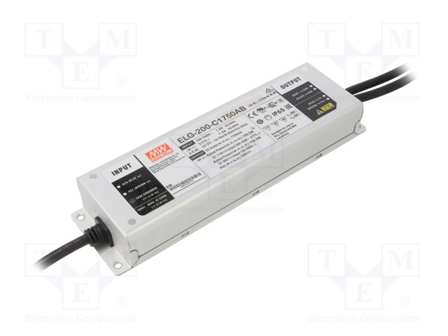 Power supply: switched-mode; LED; 199.5W; 57÷114VDC; 875÷1750mA