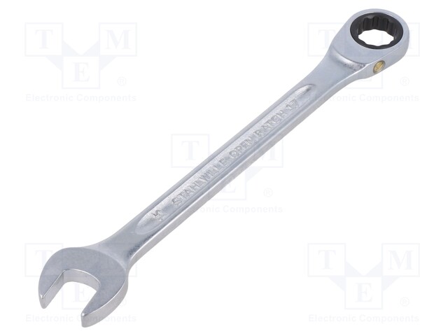 Wrench; combination spanner; 15mm; chromium plated steel