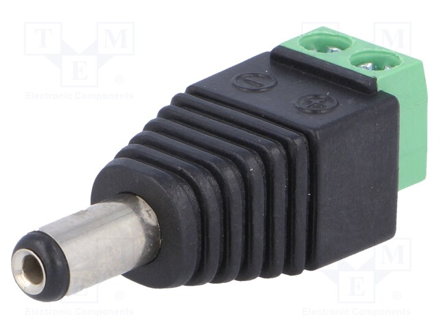 Transition: adapter; 5,5/2,1mm; 5.5mm; 2.1mm; screw terminal