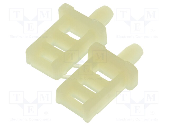 Cable tie holder; polyamide; natural; Tie width: 5.4mm; Ht: 18.3mm