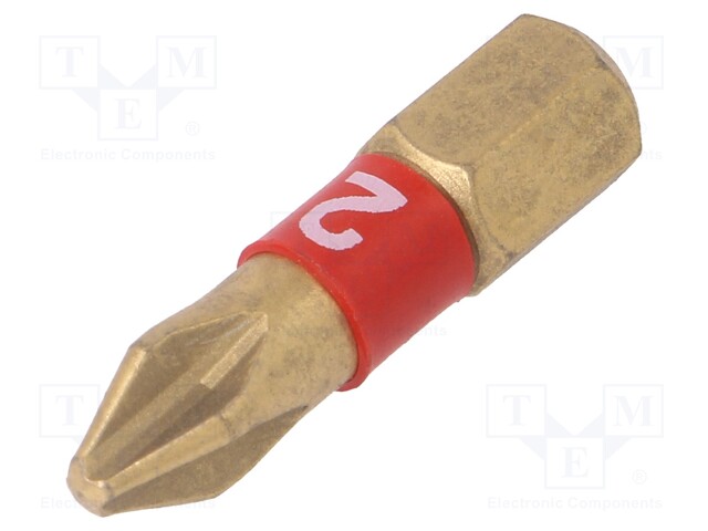 Screwdriver bit; Phillips; PH2; Overall len: 25mm; BiTorsion