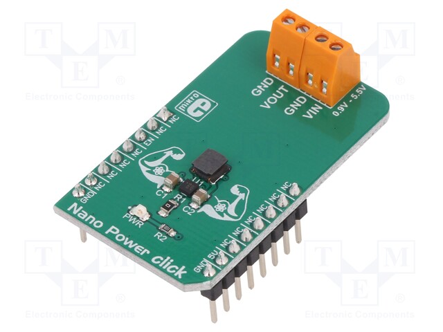 Click board; DC/DC converter; GPIO; MAX17222; 5VDC