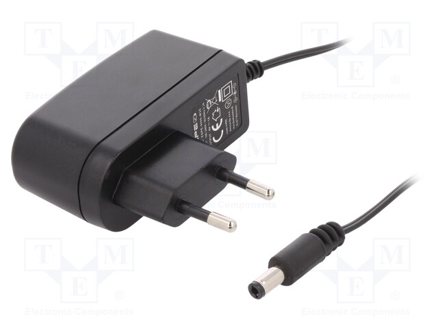 Power supply: switched-mode; 6VDC; 1A; Out: 5,5/2,5; 6W; Plug: EU