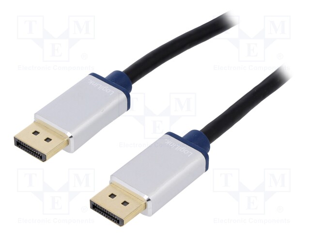 Cable; DisplayPort plug,both sides; 1.5m; black