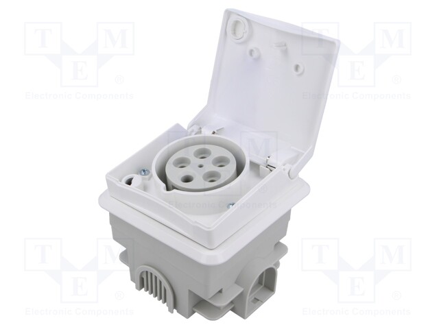 Connector: AC supply 3-phase; socket; female; 16A; 415VAC; IP44