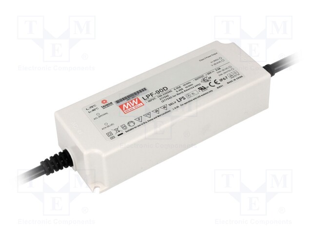 Power supply: switched-mode; LED; 90.24W; 48VDC; 28.8÷48VDC; 1.88A