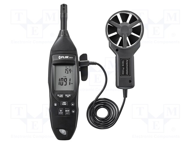 Thermoanemometer; LCD,with a backlit; -30÷60°C; 5÷98%RH; ±3.5%