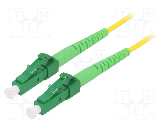 Fiber patch cord; OS2; LC/APC,both sides; 15m; LSZH; yellow