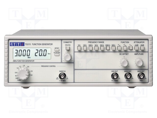 Generator: function; Band: ≤3MHz; LCD 4 digits; Modulation: AM