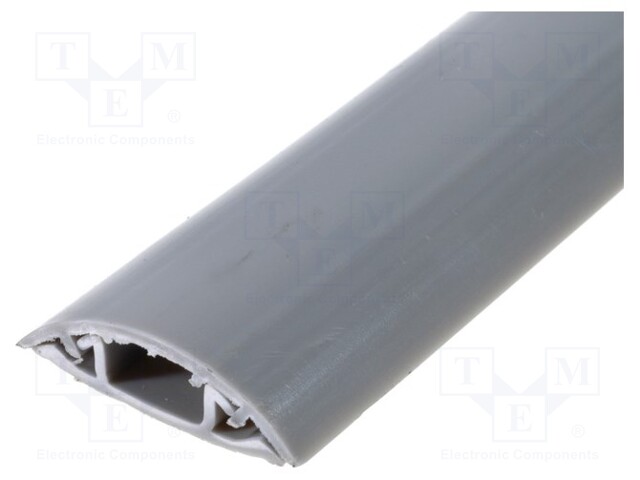 Closed cable trunkings; Colour: grey; L: 1m; Mat: PVC; H: 8mm; W: 30mm