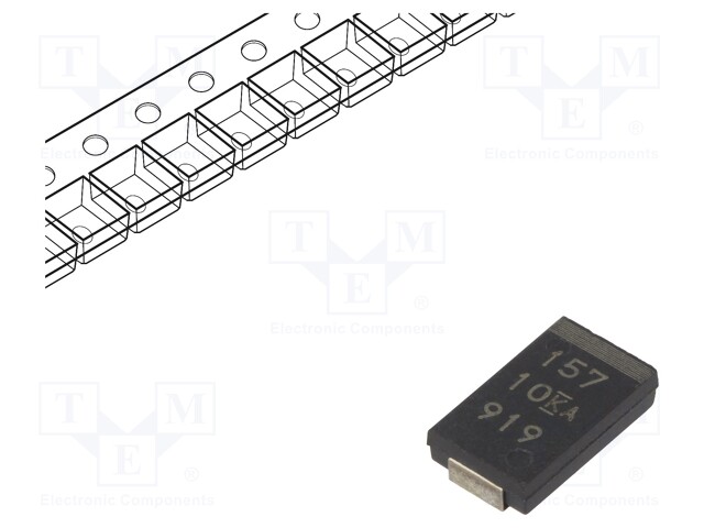 Capacitor: tantalum-polymer; 150uF; 10VDC; Case: V; 2917; ESR: 25mΩ