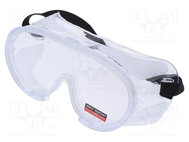 Safety goggles; Lens: transparent; Classes: 1