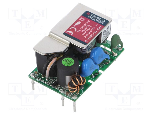 Power supply: switched-mode; 15W; 120÷370VDC; 85÷264VAC; OUT: 1