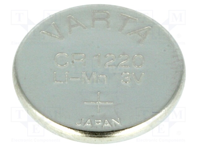 Battery: lithium; 3V; CR1220,coin; Ø12.2x2mm; 35mAh
