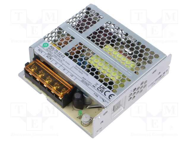 Power supply: switching; 72W; 12VDC; 6A; OUT: 1; 99x97x30mm; 85%