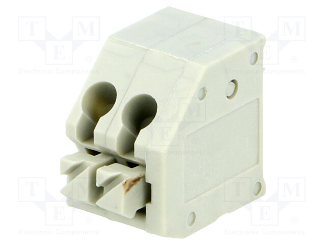 PCB terminal block; angled 45°; 3.5mm; ways: 2; on PCBs; 0.75mm2