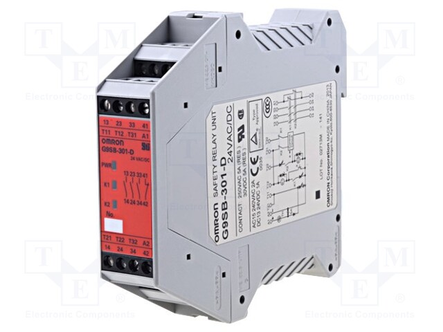 Module: safety relay; Series: G9SB; 24VDC; 24VAC; IN: 1; -25÷55°C