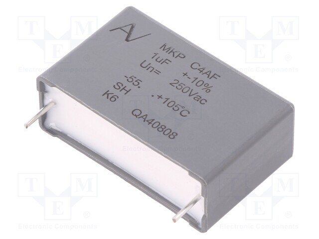 Capacitor: polypropylene; 1uF; ESR: 14.1mΩ; C4AF; THT; ±10%; 38V/μs