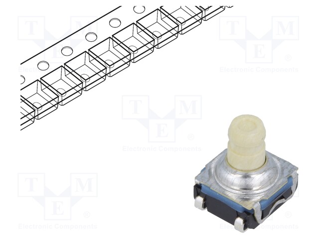 Microswitch TACT; SPST-NO; Pos: 2; 0.05A/32VDC; SMT; none; 7.7mm