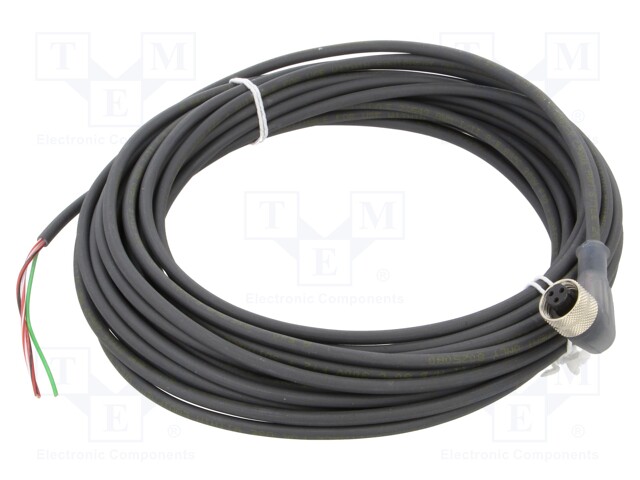 Connection lead; UNF 1/2-20; PIN: 3; angled; 10m; plug; 250VAC; 4A