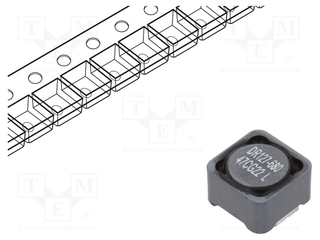 Inductor: wire; SMD; 68uH; Ioper: 2.44A; 105mΩ; 12.5x12.5x8mm; ±20%