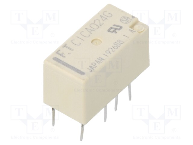 Relay: electromagnetic; DPDT; Ucoil: 24VDC; 0.3A/125VAC; 1A/30VDC