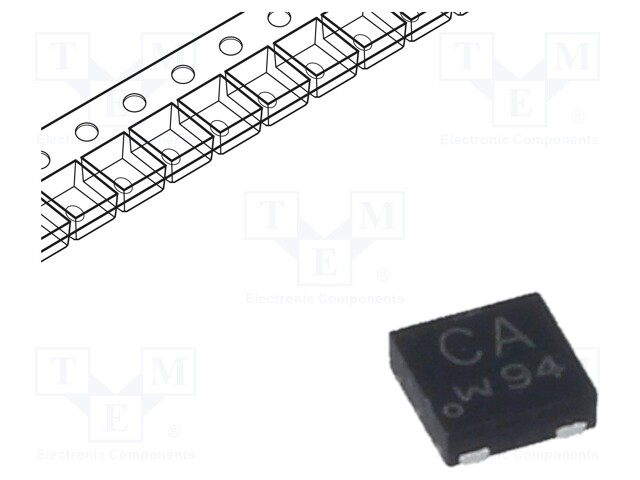 Transistor: PNP; bipolar; 80V; 1A; 1.65W; DFN2020D-3