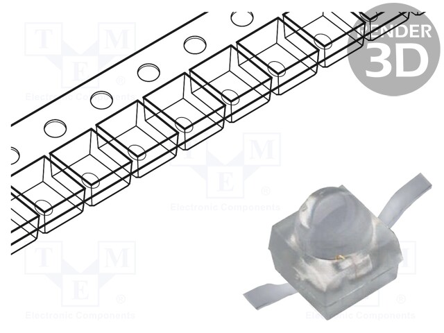 LED; SMD; Gull wing; red; 1900÷3000mcd; 4.5x2x2.8mm; 20°; 1.95÷2.5V