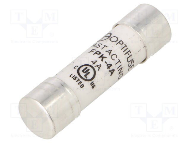 Fuse: fuse; quick blow; 4A; 600VAC; 600VDC; cylindrical,industrial